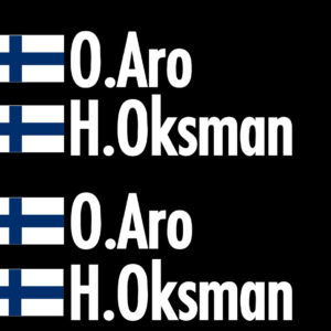 Ralliauton nimitarrat Suomen lipuilla